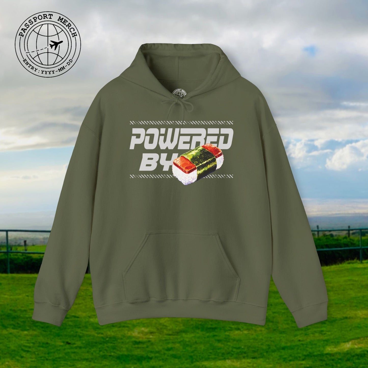 Powered By Musubi, Hawaii Hoodie