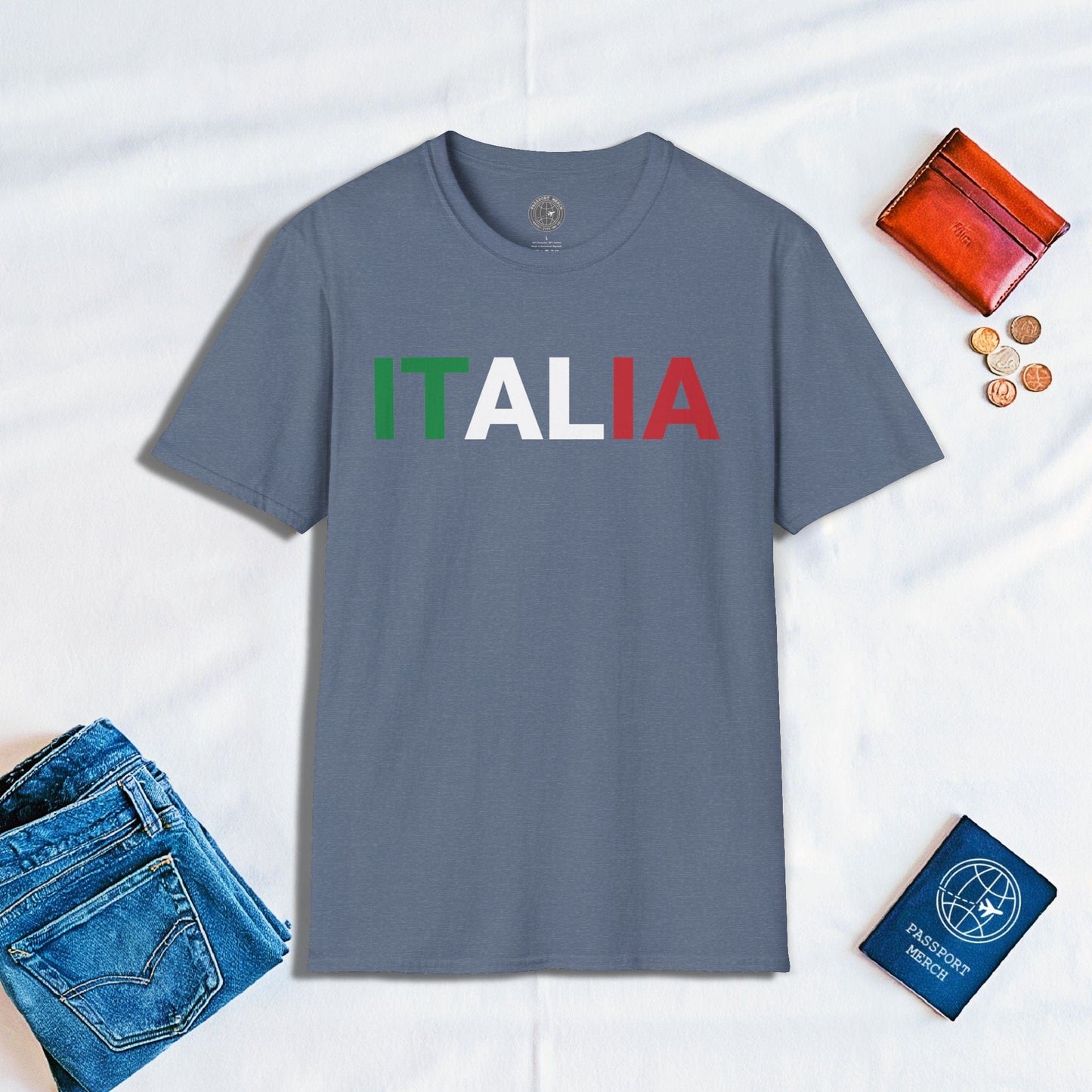 Italia Patriotism Italy Letter Flag T-Shirt