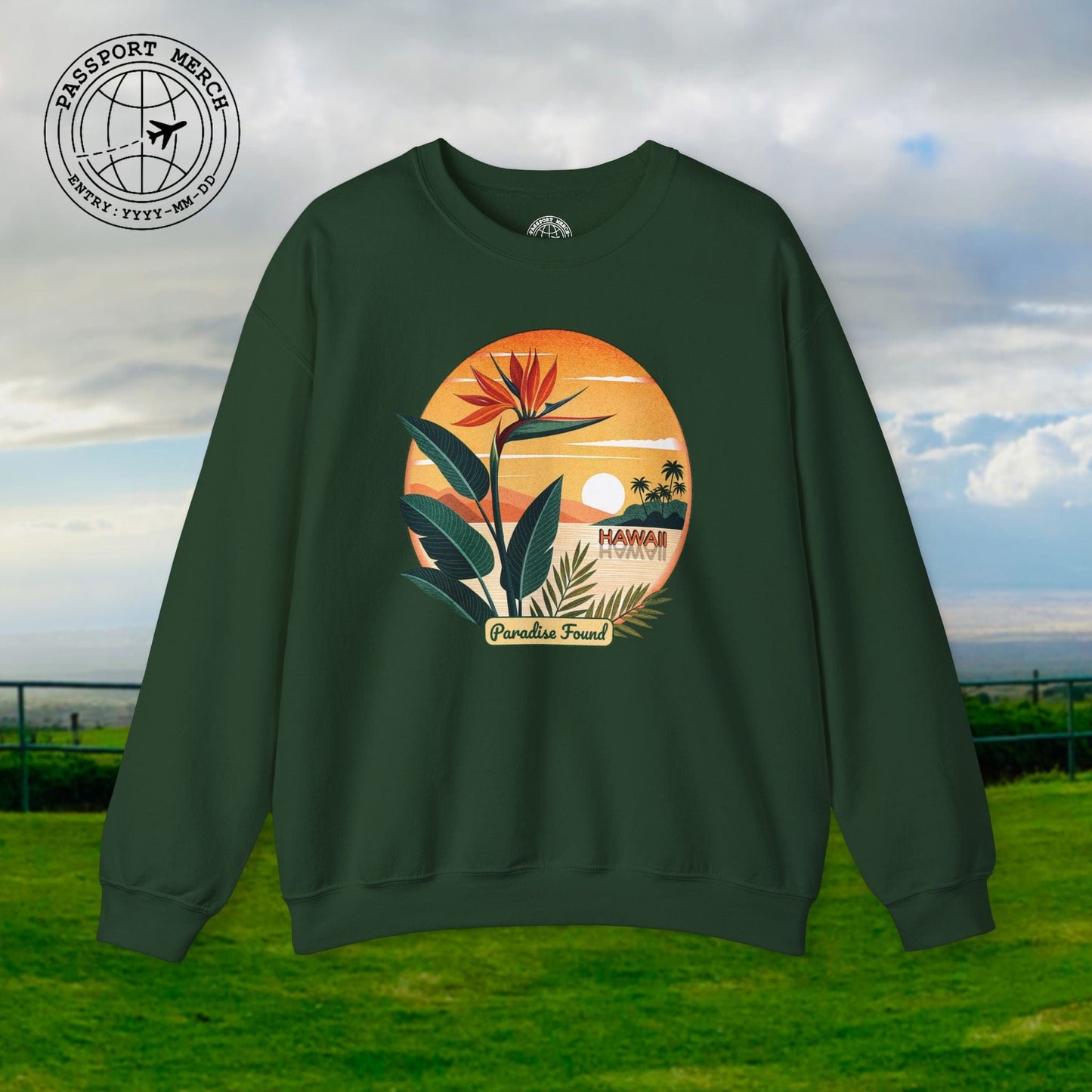 Retro (Bird of) Paradise Found, Hawaii Crewneck
