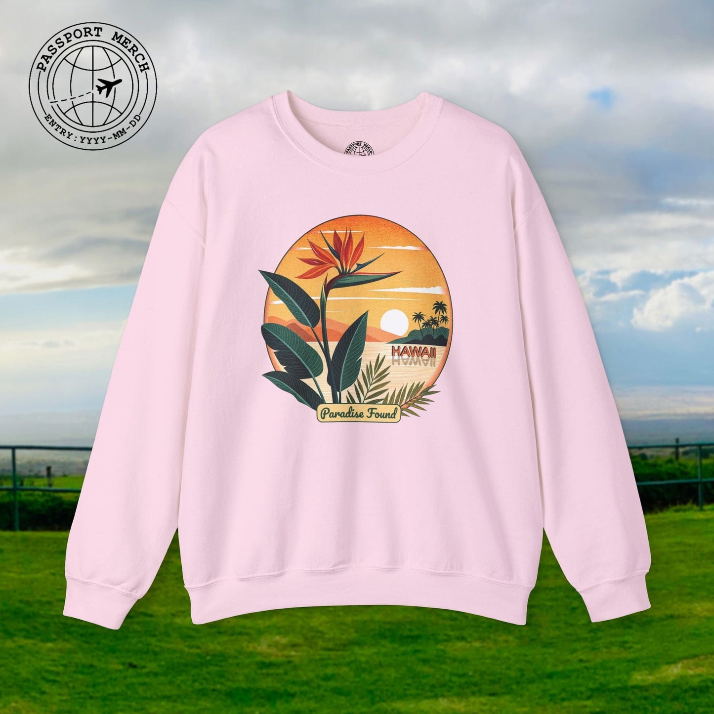 Retro (Bird of) Paradise Found, Hawaii Crewneck