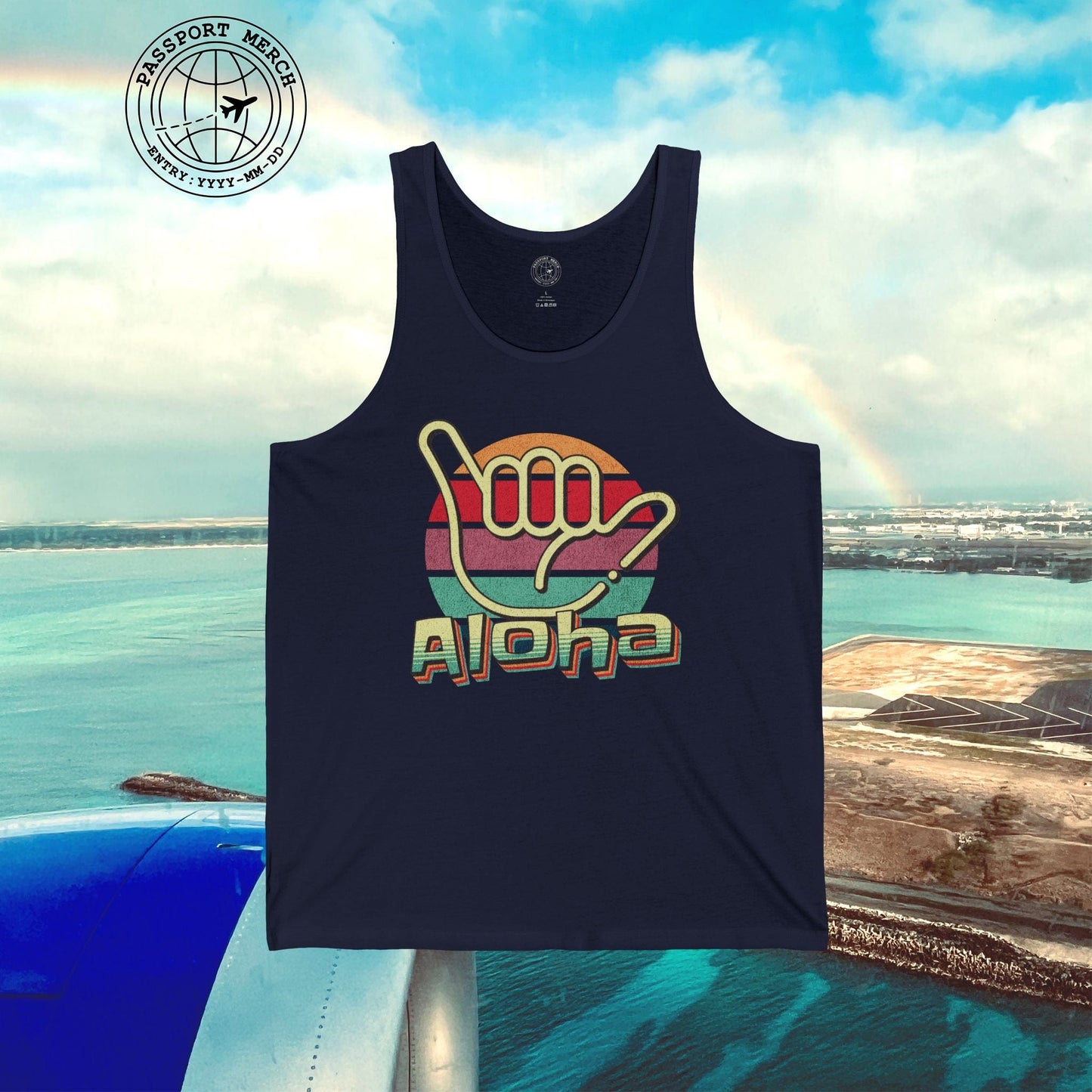 Vintage Retro Aloha Shaka, Hawaii Tank Top
