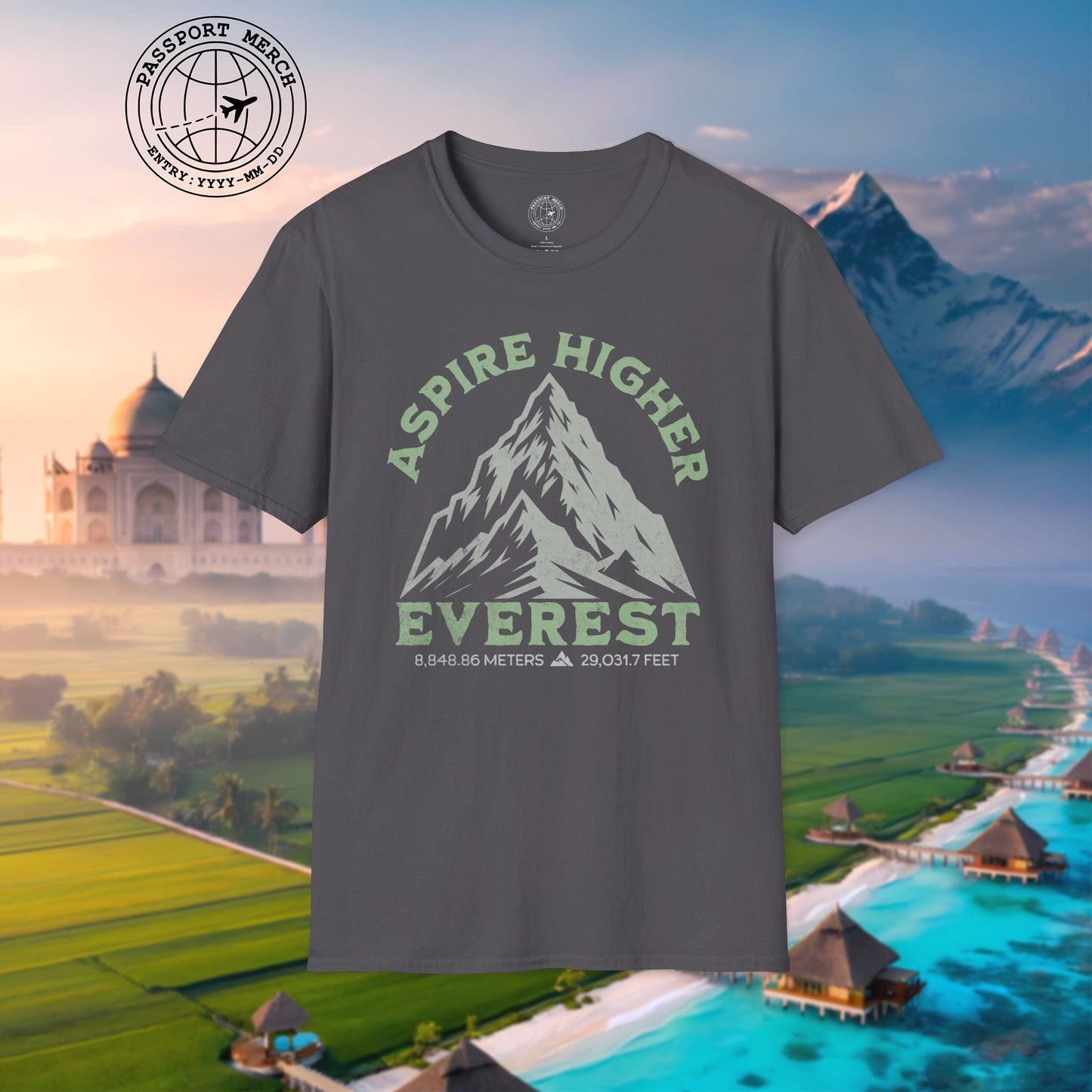 Aspire Higher, Everest Nepal-Tibet T-Shirt