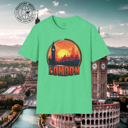 Vintage Big Ben Sunset, London, England T-Shirt