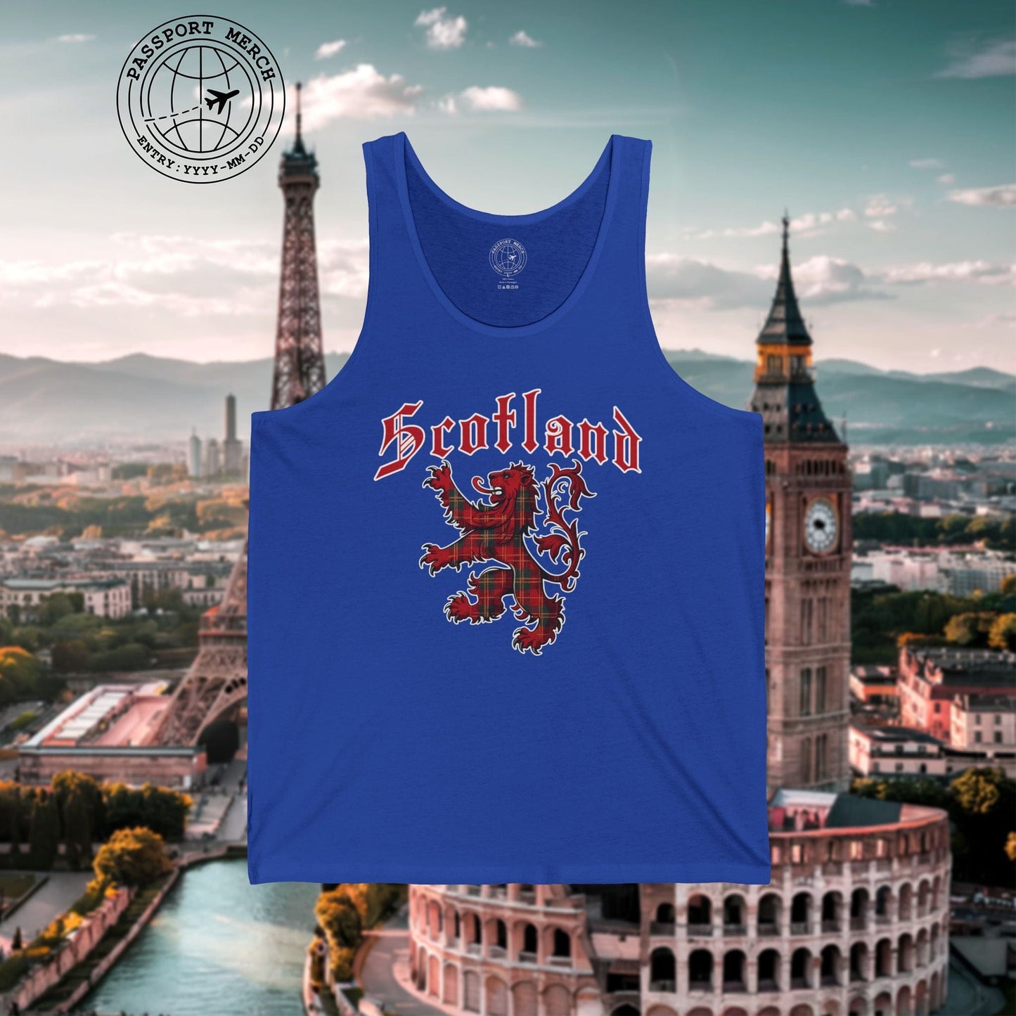 Tartan Lion Rampant, Scotland, UK Tank Top