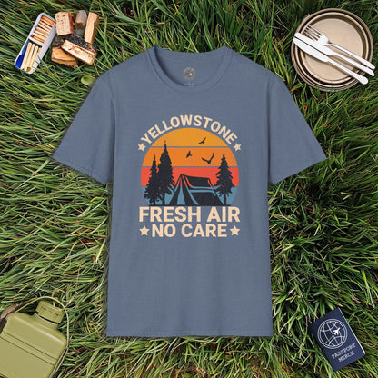 Yellowstone Fresh Air No Care Wyoming T-Shirt