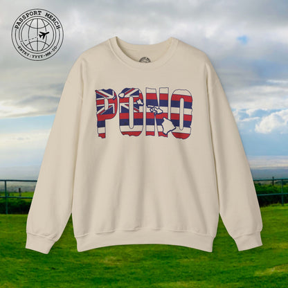 Hawaii Pono Letter Flag Crewneck