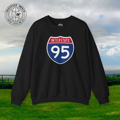 Signs of Wanderlust, Interstate 95, USA Crewneck