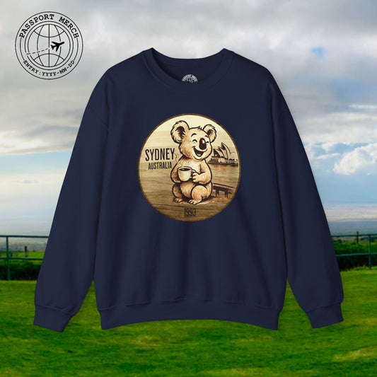 Vintage Koala & Coffee in Sydney, Australia Crewneck