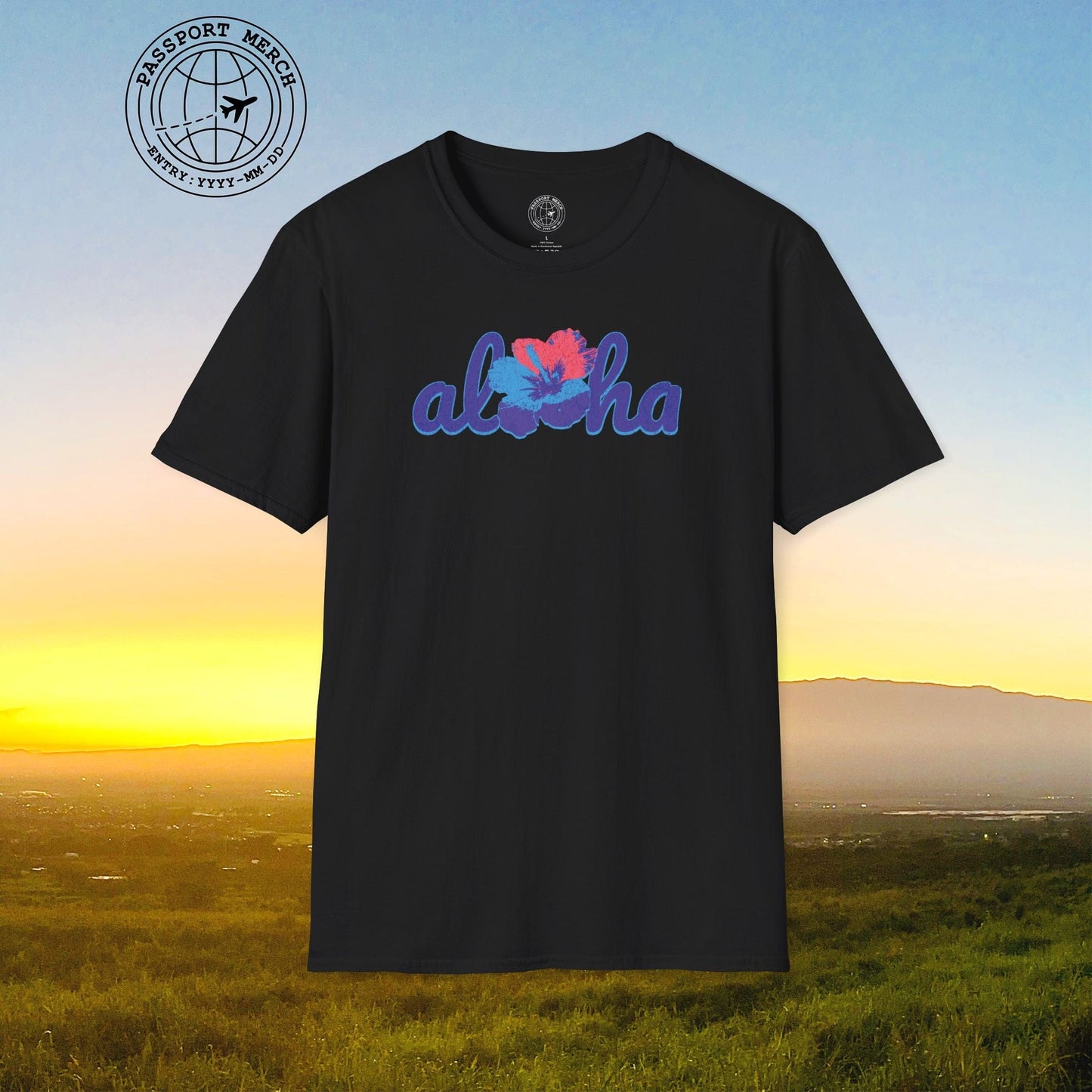 Purple Aloha Hibiscus, Hawaii T-Shirt