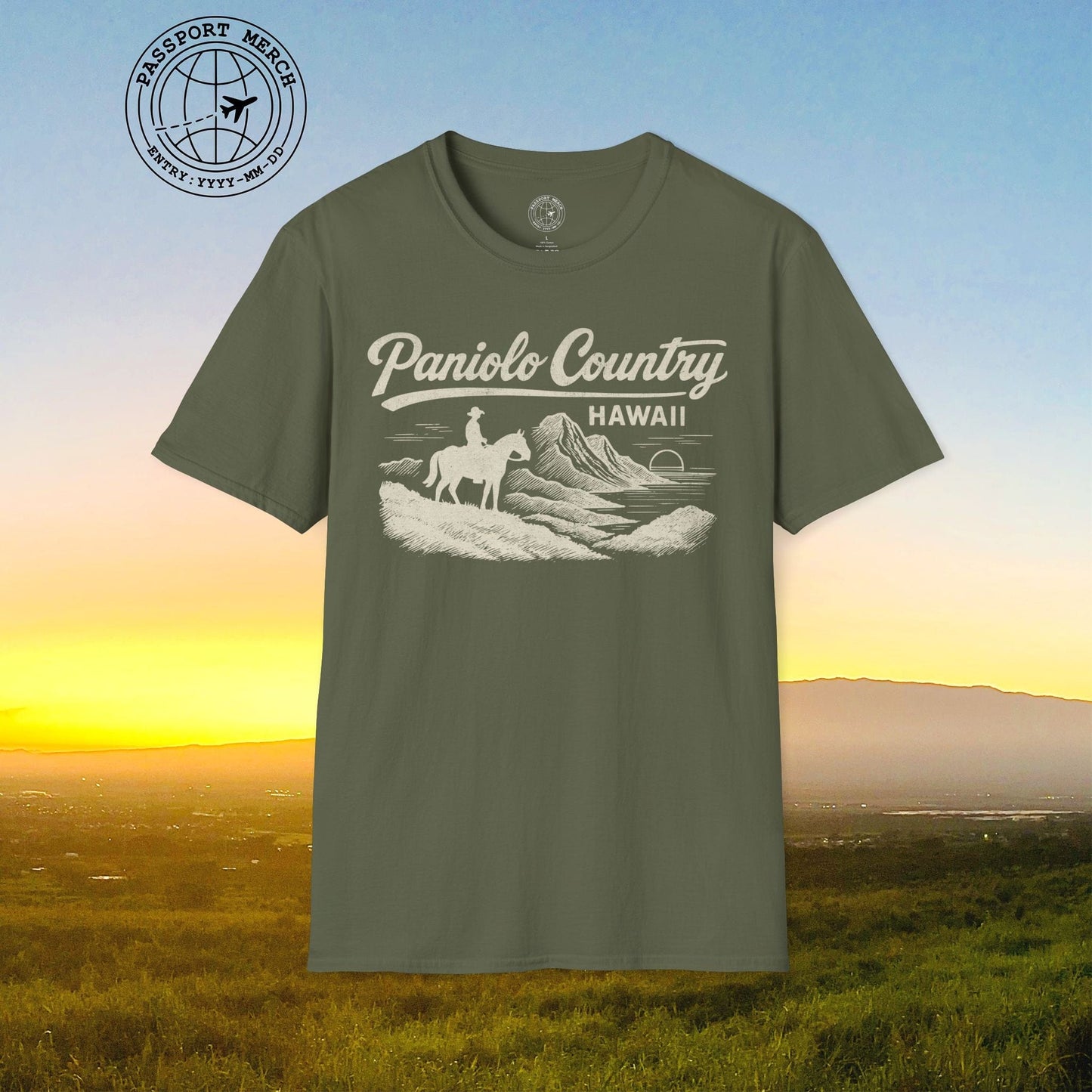 Paniolo Country Vintage Monochrome, Hawaii T-Shirt
