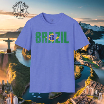 Brazil Patriotism Letter Flag T-Shirt