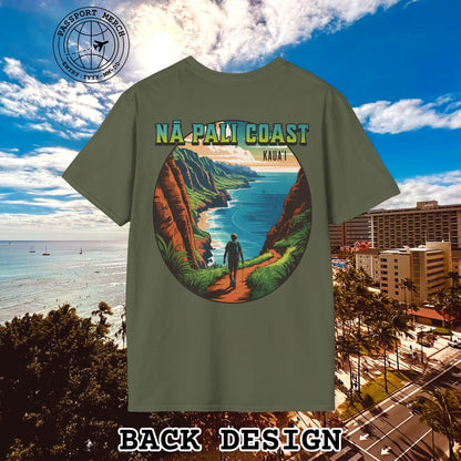 Napali Coast, Kauai, Hawaii, Back Print T-Shirt