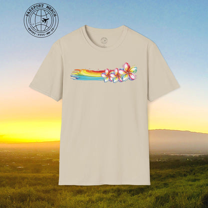 Neon Art Plumeria Rainbow, Hawaii T-Shirt