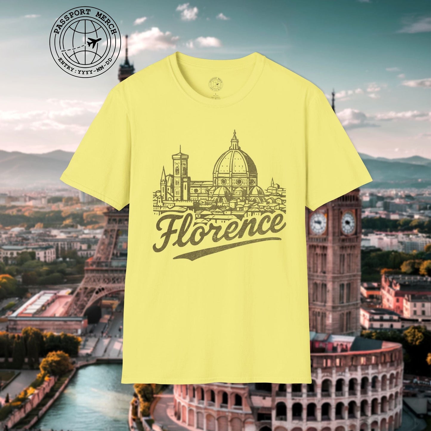 Monochrome Dreams of Florence, Italy T-Shirt