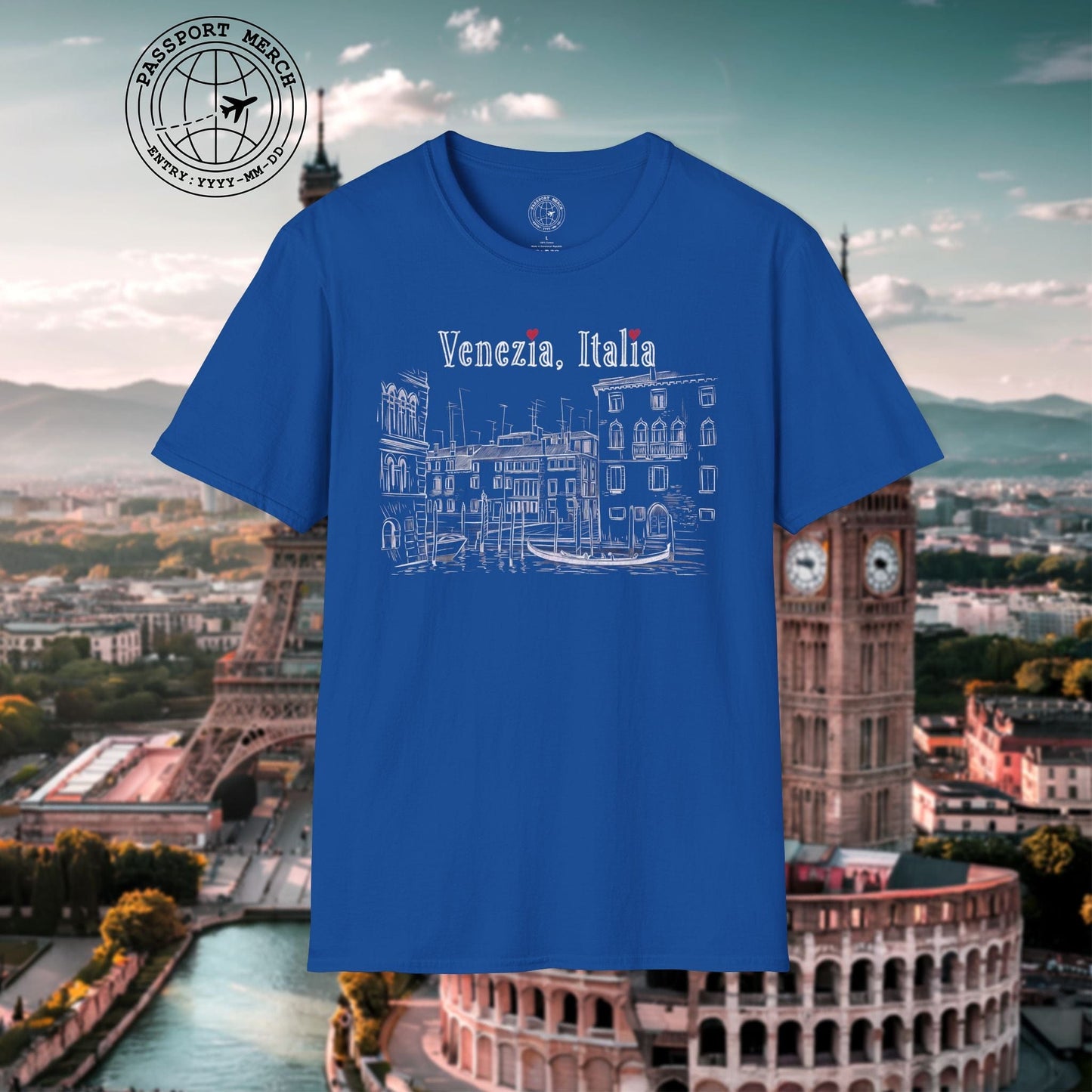 Monochrome Dreams of Venice Italy T-Shirt