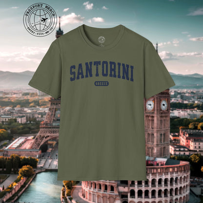 Classic Athletic (Bucket List Edition), Santorini, Greece T-Shirt