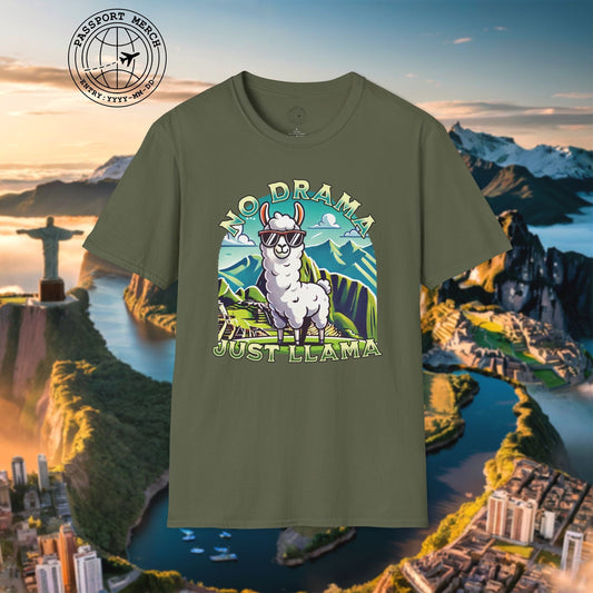 No Drama Just Llama Machu Picchu Peru T-Shirt