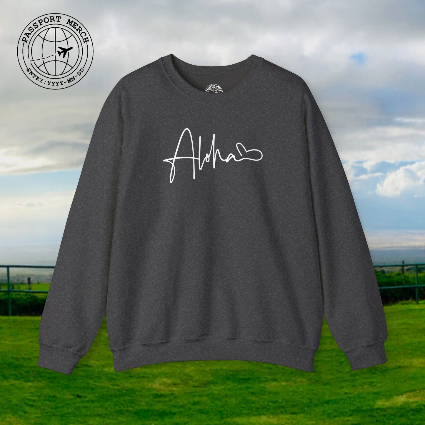 Aloha Heart Signature, Hawaii Crewneck