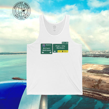 Signs of Wanderlust, Pearl City/Waimalu Exit 10, Hawaii Tank Top