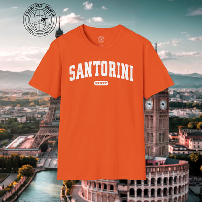 Classic Athletic (Bucket List Edition), Santorini, Greece T-Shirt