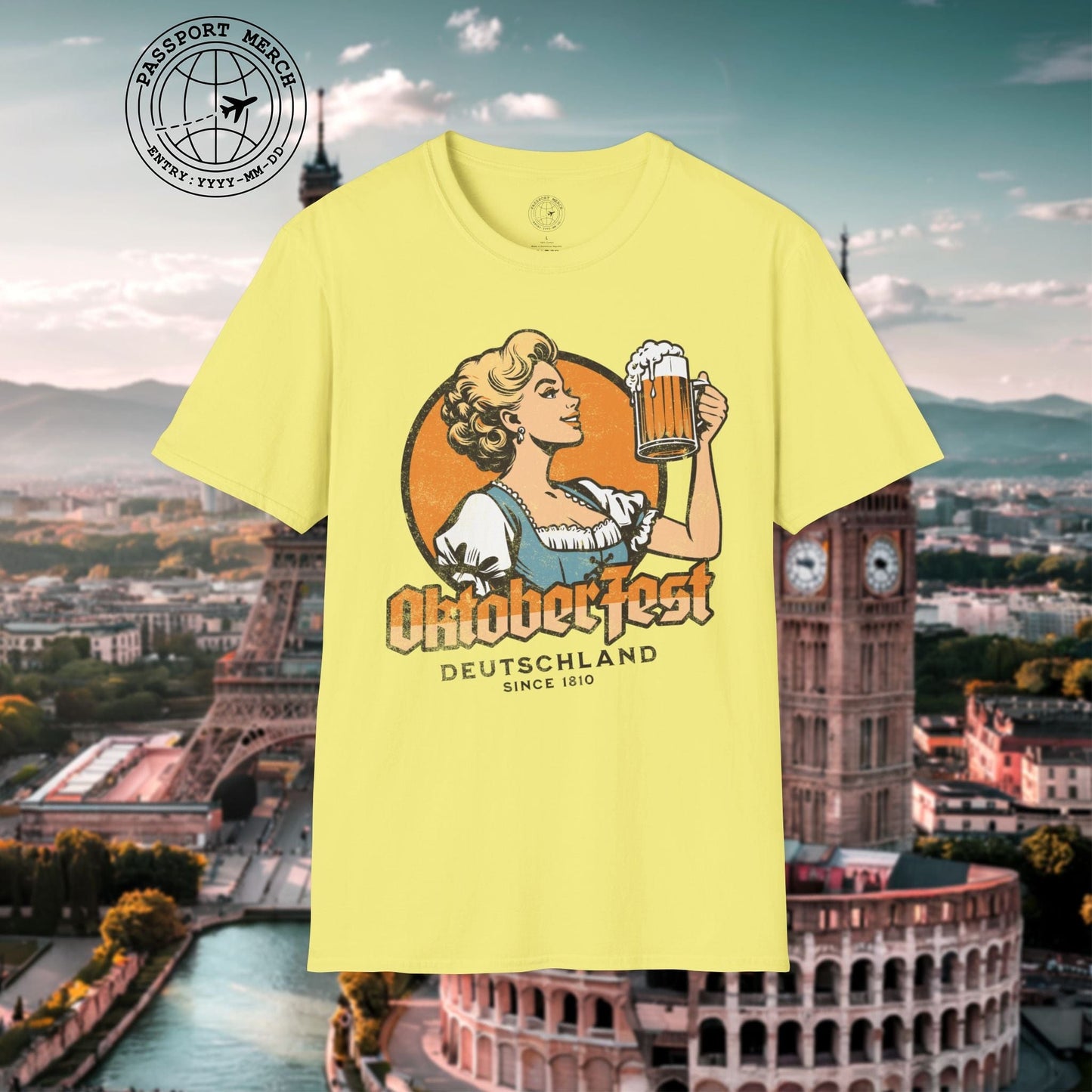 Vintage Oktoberfest Beer Maiden, Germany T-Shirt