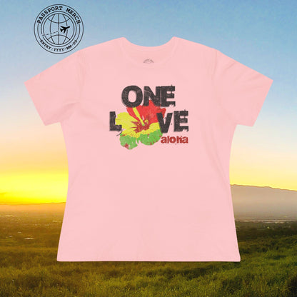 One Love, Aloha, Hawaii, Womens Fit T-Shirt