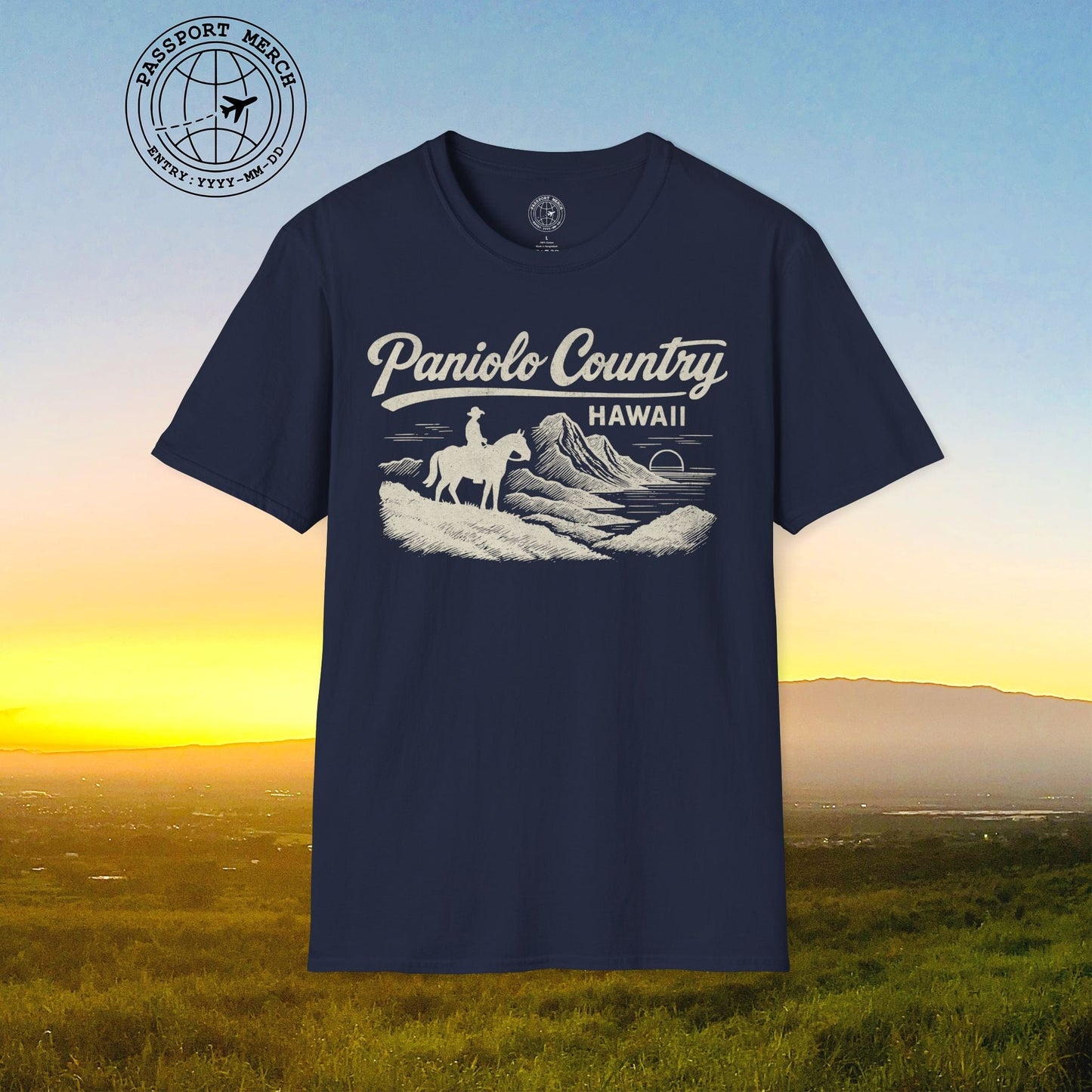 Paniolo Country Vintage Monochrome, Hawaii T-Shirt