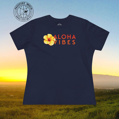 Sun-Kissed Hibiscus Aloha Vibes, Hawaii, Womens Fit T-Shirt