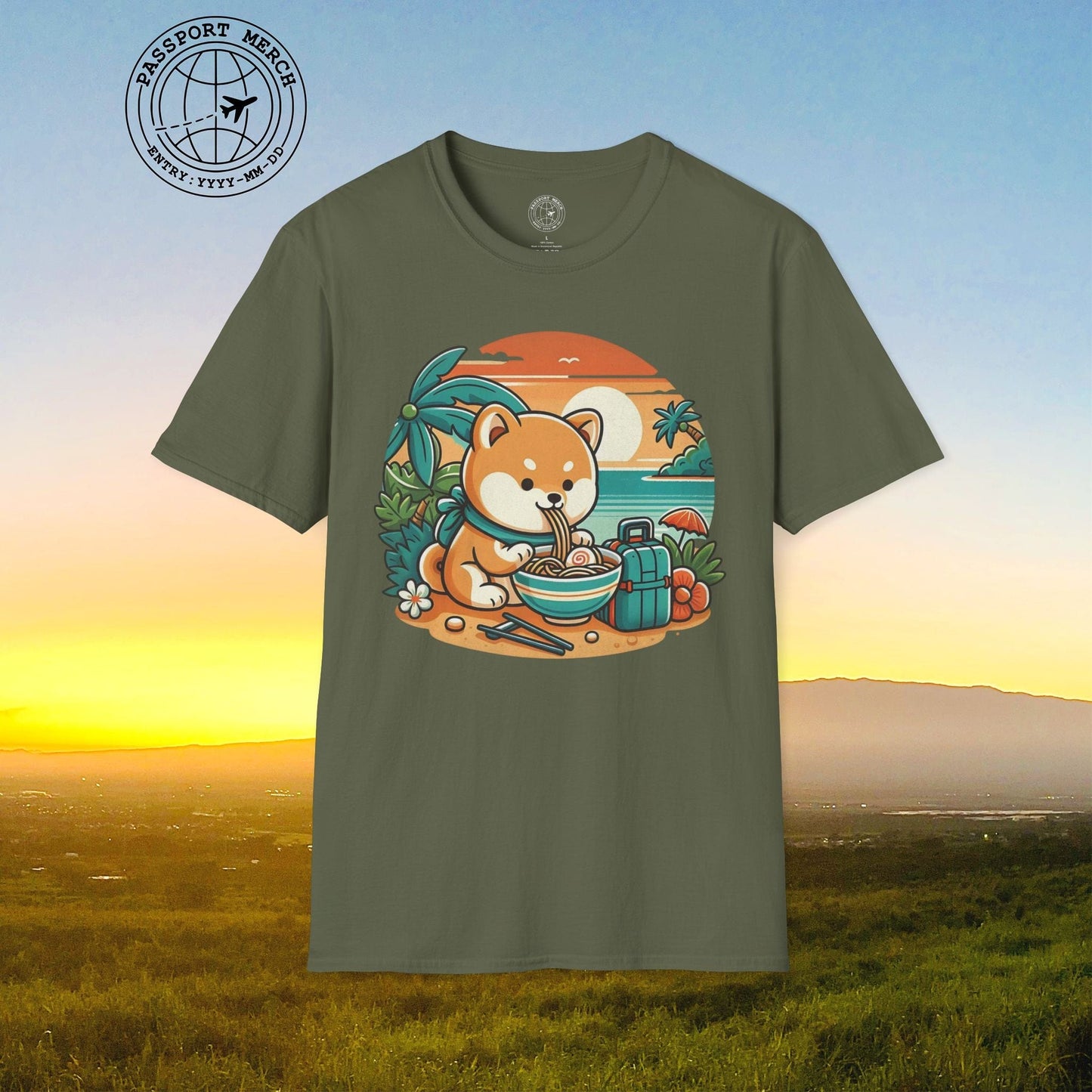 Japanese Shiba Inu Meets Hawaiian Saimin T-Shirt