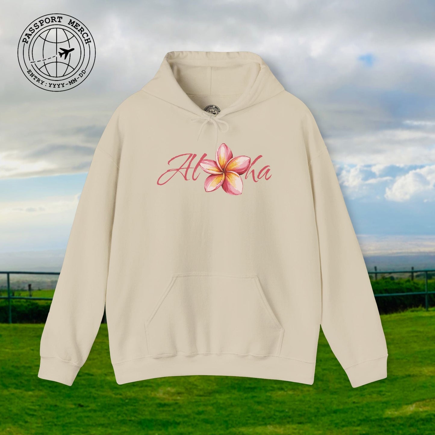Aloha Watercolor Plumeria, Hawaii Hoodie