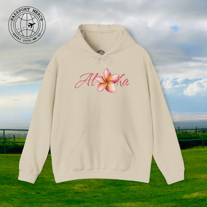 Aloha Watercolor Plumeria, Hawaii Hoodie