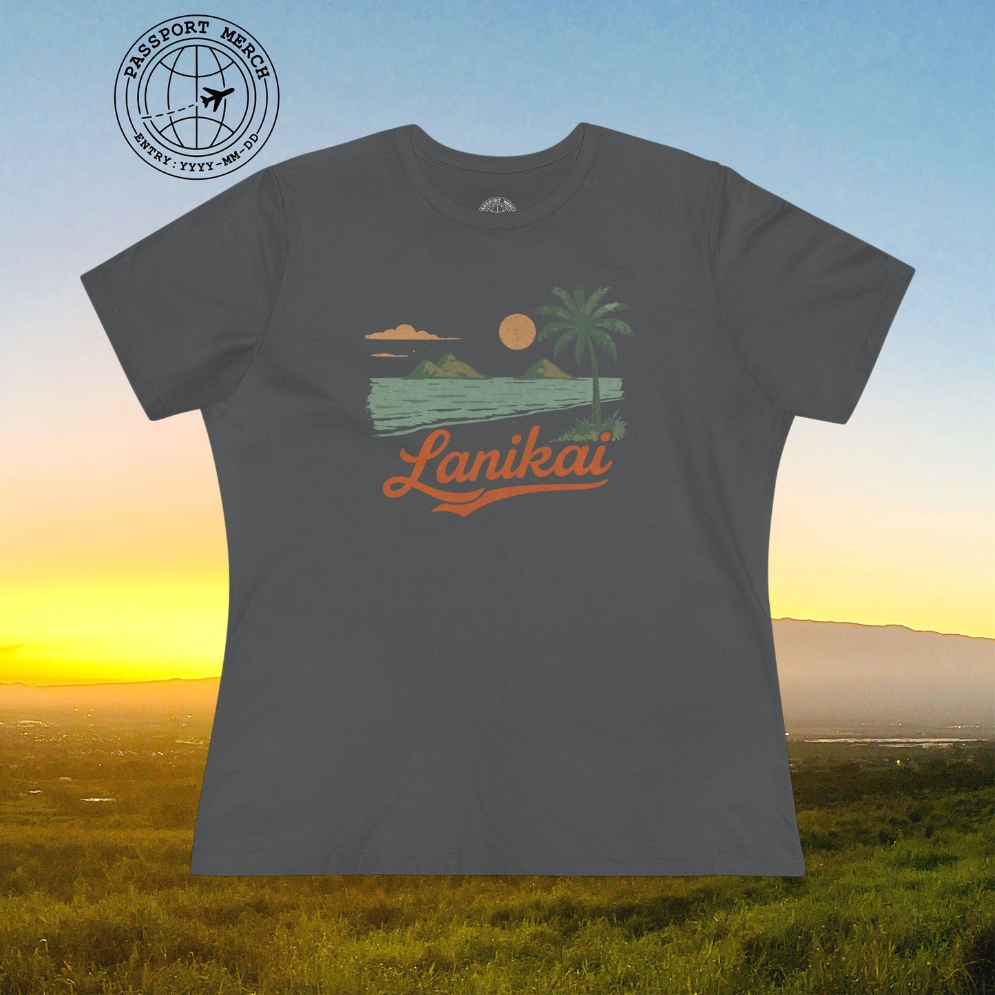 Vintage Lanikai, Oahu, Hawaii, Womens Fit T-Shirt