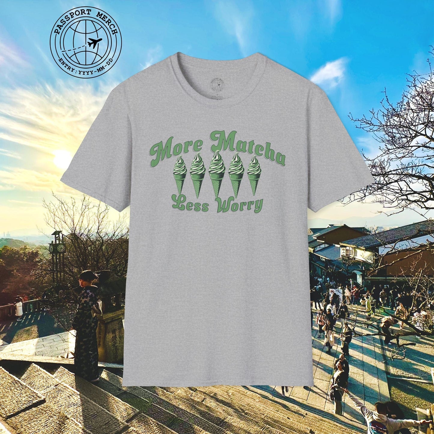 More Matcha Less Worry, Japan T-Shirt