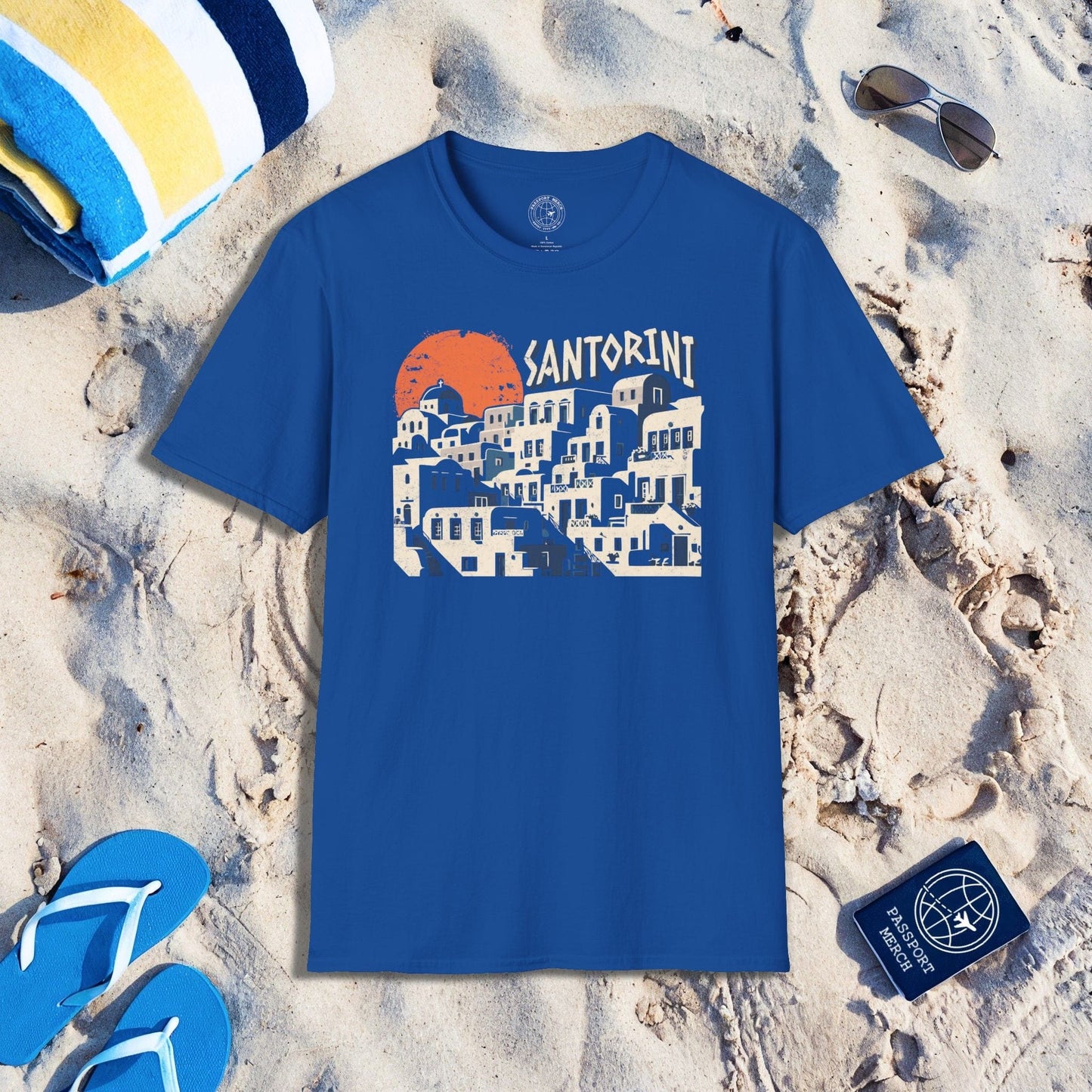 Santorini Shadows, Greece T-Shirt