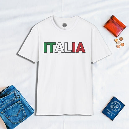 Italia Patriotism Italy Letter Flag T-Shirt