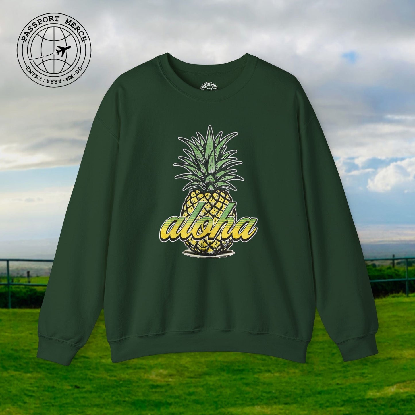 Maui Pineapple Aloha Hawaii Crewneck