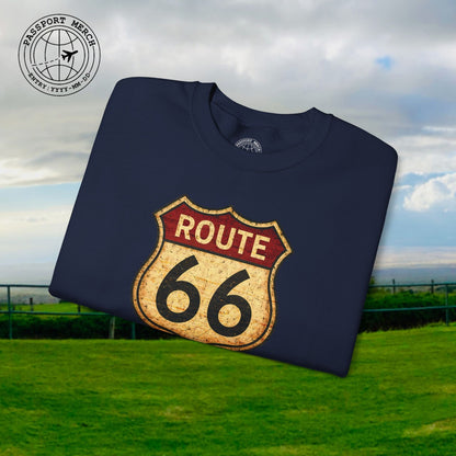 Signs of Wanderlust, Vintage Route 66, USA Crewneck