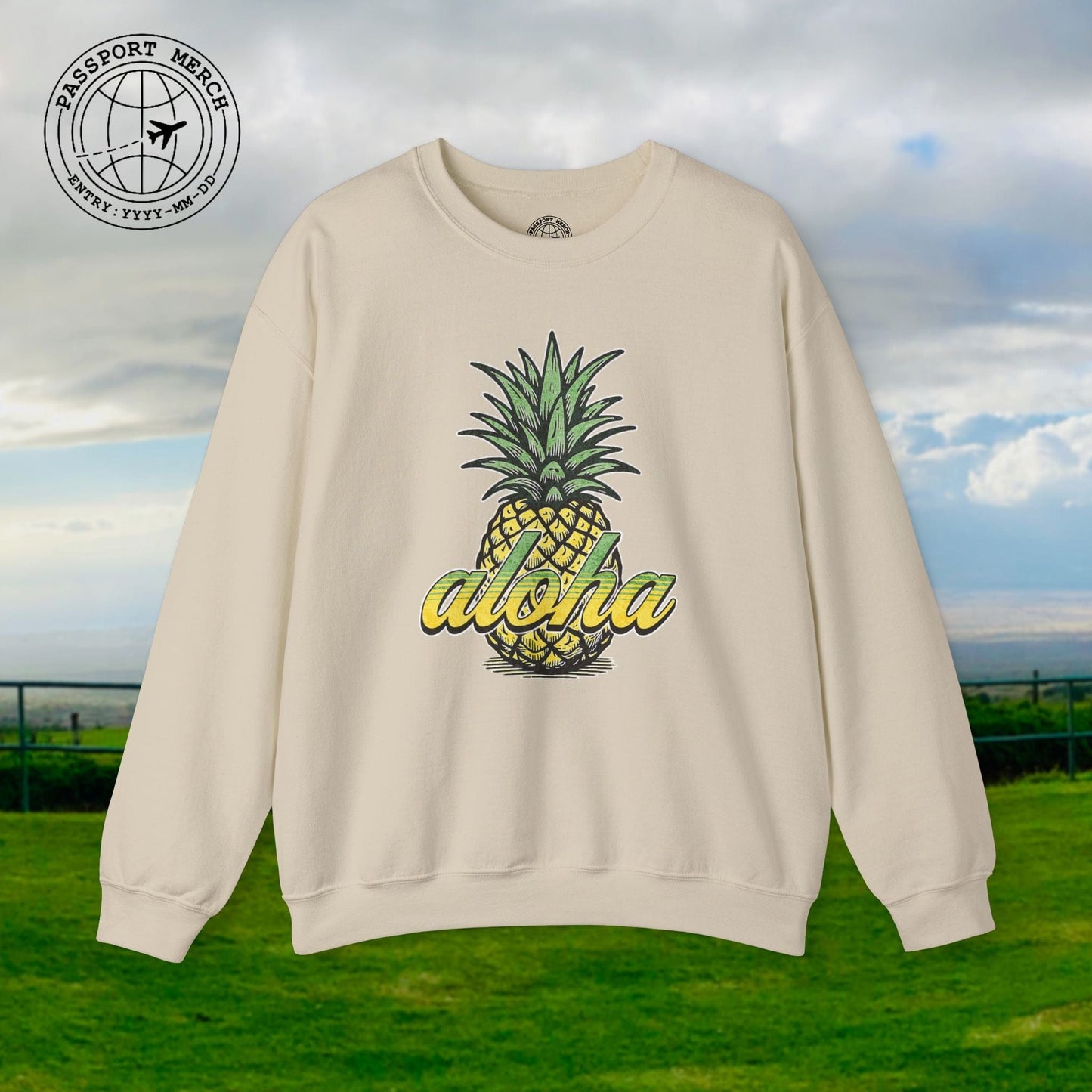 Maui Pineapple Aloha Hawaii Crewneck