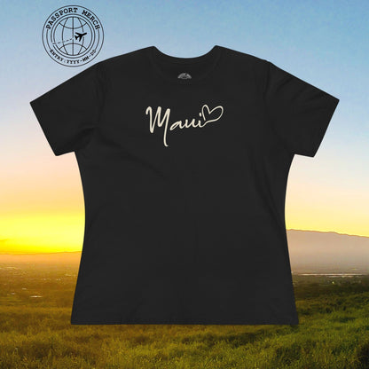 Heart Signature (Islands Edition), Maui, Hawaii, Womens Fit T-Shirt