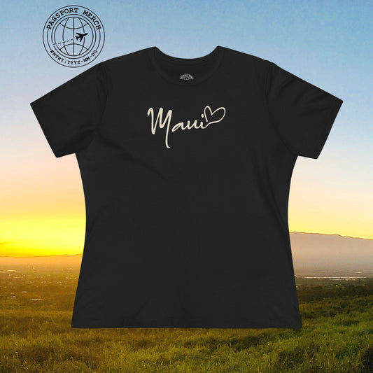 Heart Signature (Islands Edition), Maui, Hawaii, Womens Fit T-Shirt