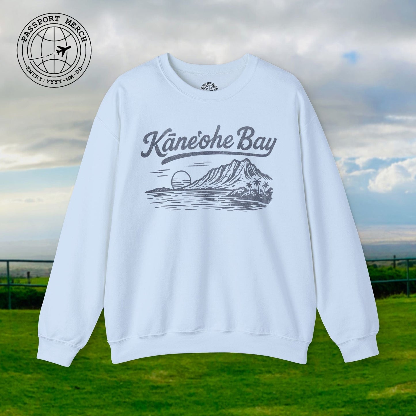 Kaneohe Bay Vintage Monochrome, Hawaii Crewneck