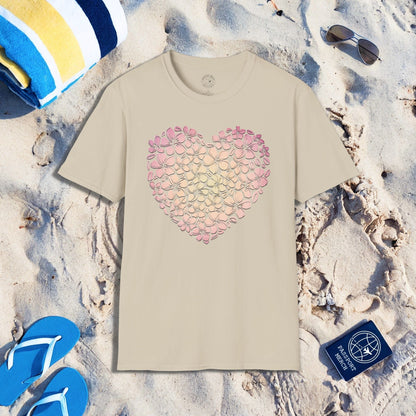 Hawaiian Plumeria Heart T-Shirt