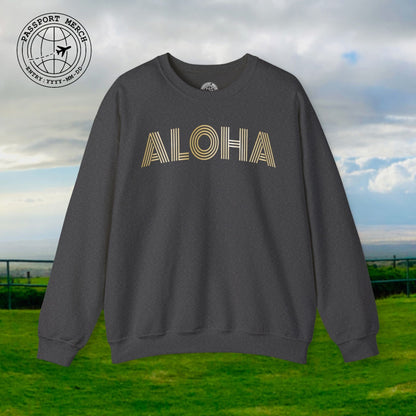 Retro Bling Aloha, Hawaii Crewneck