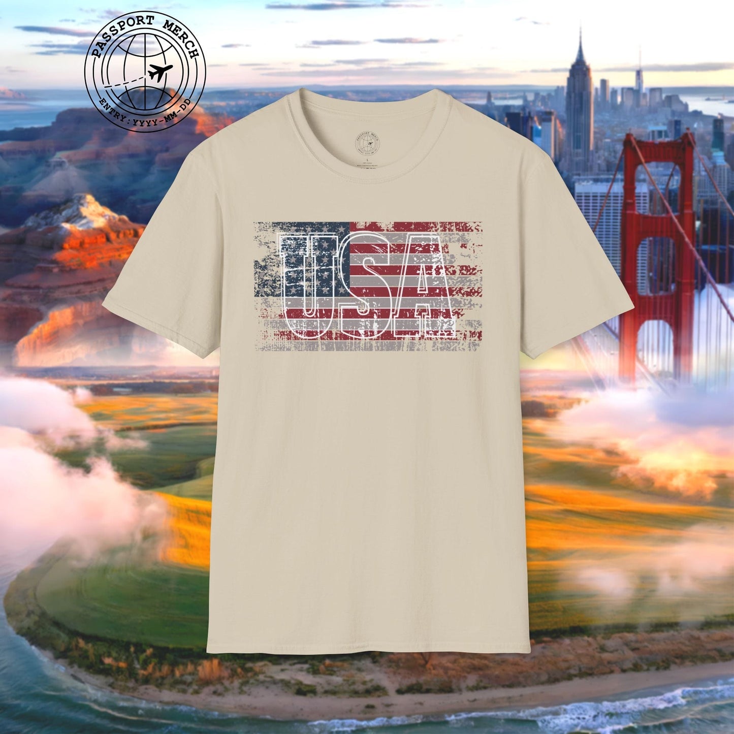 Vintage American Flag Patriotism USA T-Shirt