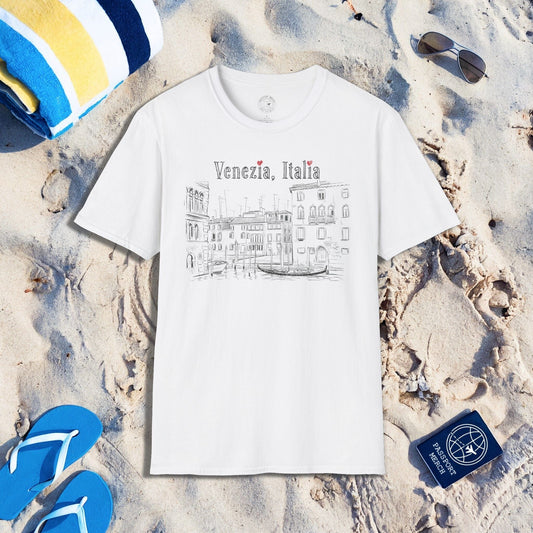 Monochrome Dreams of Venice Italy T-Shirt