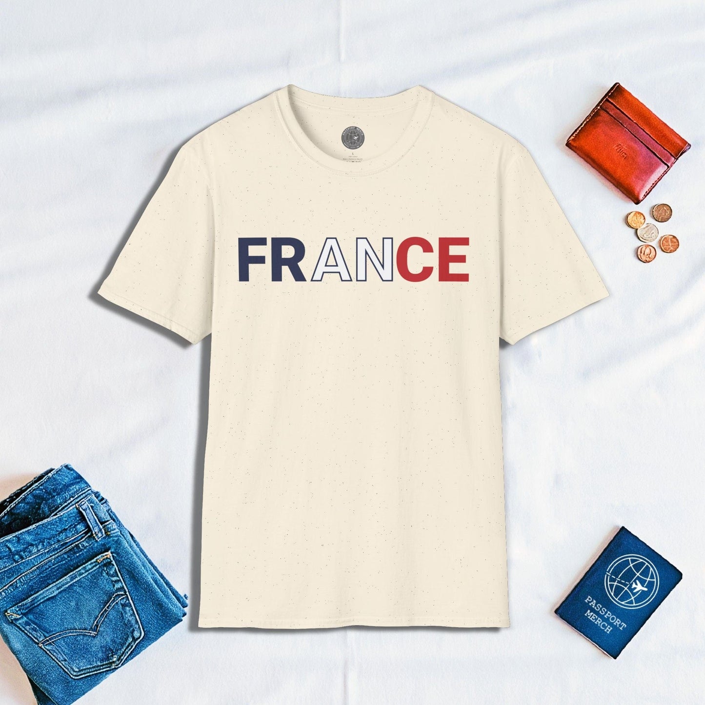 France Patriotism Letter Flag T-Shirt