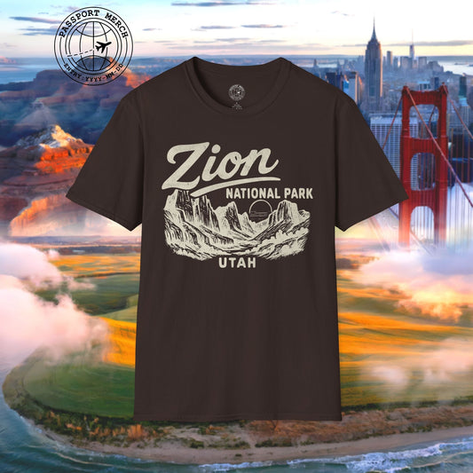 Zion National Park Vintage Monochrome, Utah T-Shirt