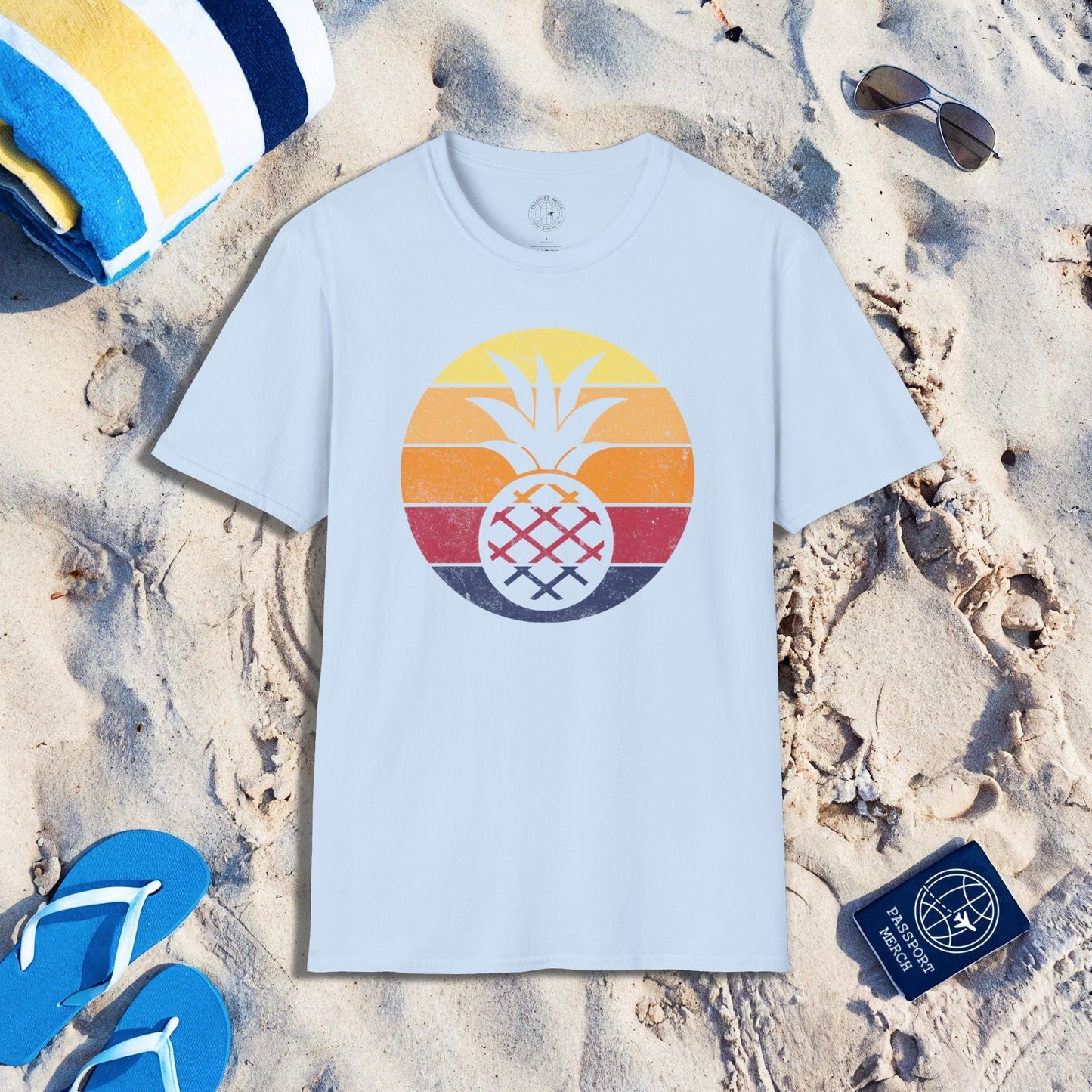 Retro Sun Hawaiian Pineapple T-Shirt