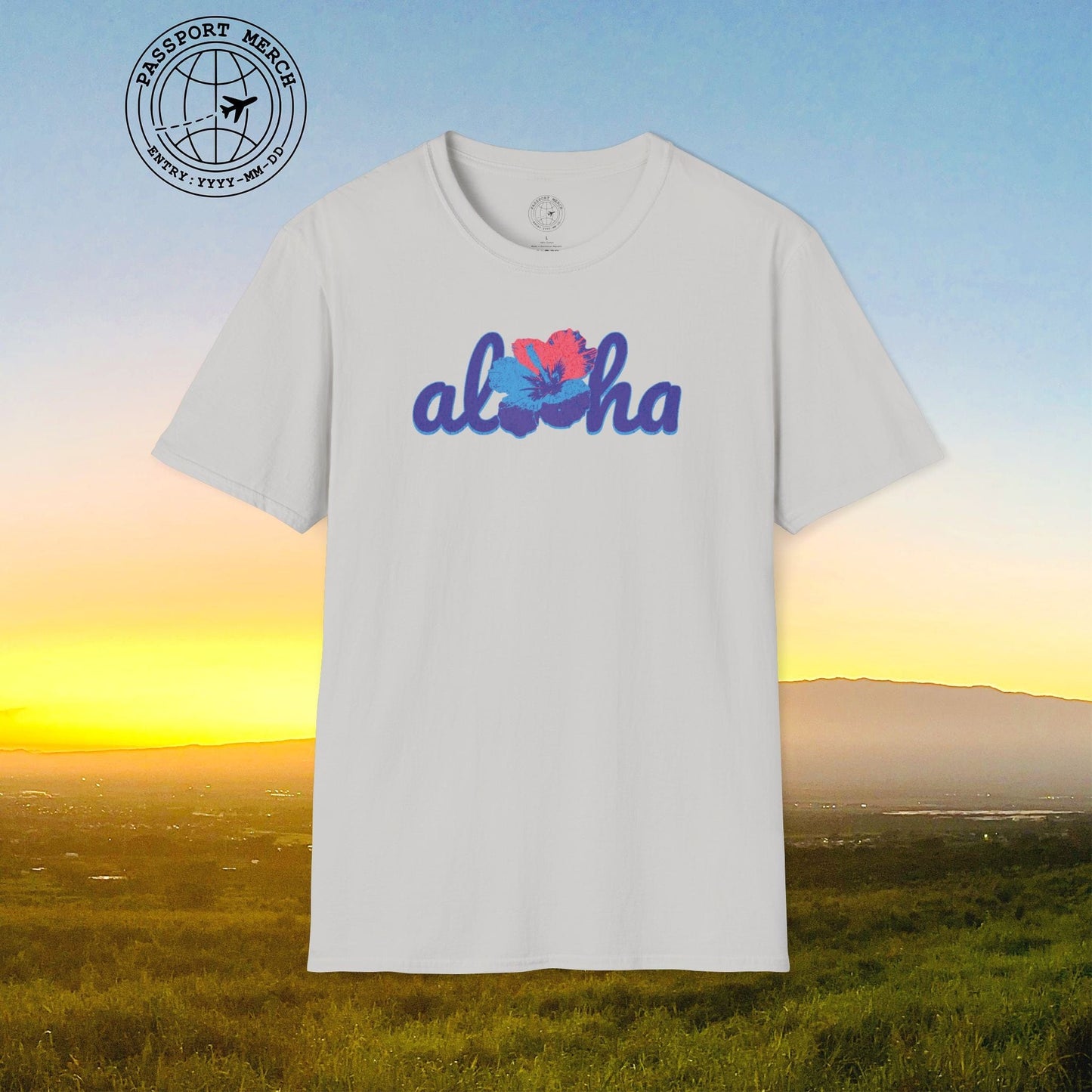 Purple Aloha Hibiscus, Hawaii T-Shirt