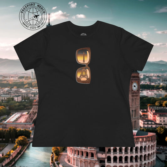 Reflections of the Eiffel Tower, Paris France, Womens Fit T-Shirt